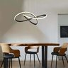 Lustre Luminária 3000k Orgon Moderno Pendente Arco Led Perfil Infinito Luxo Sala de Jantar Iluminaçã - 7