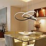 Lustre Luminária 3000k Orgon Moderno Pendente Arco Led Perfil Infinito Luxo Sala de Jantar Iluminaçã - 5