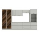 Ver imagem 2 de Cozinha Completa Fineze 8 Portas 8 Gavetas com Vidro 100% MDF Areia Hp - Henn