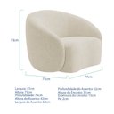 Ver mais imagens de Kit Divã Recamier Orgânico Marrocos 180cm Lado Direito e 1 Poltronas Amore Bouclé Bege