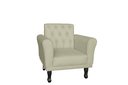 Ver imagem 2 de Kit 2 Poltronas Decorativa Classic Couro Bege Pés Madeira Ms Decor