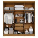 Ver imagem 6 de Guarda-Roupa Casal Reflecta com LED 06 Portas 02 Gavetas França Off White/Cinamomo