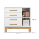 Ver imagem 3 de Quarto Completo Bebê Infantil Q Encanto Berço Vira Cama Guarda Roupas e Cômoda Sapateira Qmovi