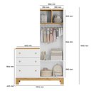 Ver imagem 5 de Quarto Completo Bebê Infantil Q Encanto Berço Vira Cama Guarda Roupas e Cômoda Sapateira Qmovi