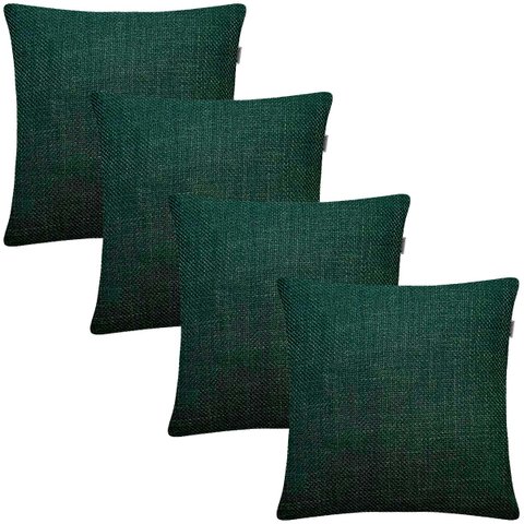 Kit 4 Capas de Almofadas Linho Lincoln 45x45cm Escolha a Cor:verde