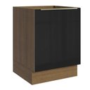 Ver imagem 1 de Balcão de Cozinha 60 cm 1 Porta (sem Tampo) Rustic/Preto Lux Madesa