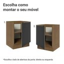 Ver imagem 4 de Balcão de Cozinha 60 cm 1 Porta (sem Tampo) Rustic/Preto Lux Madesa