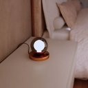 Ver imagem 4 de Abajur Luminária de Mesa Dama Interruptor e Globo e Lâmpada Branco Frio Decoração Casa Sala Quarto