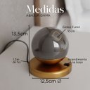 Ver imagem 3 de Abajur Luminária de Mesa Dama Interruptor e Globo e Lâmpada Branco Frio Decoração Casa Sala Quarto