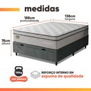 Ver imagem 3 de Cama Box Baú Colchão Casal Ortopédico D33 138x188x75cm Minotauro Hellen