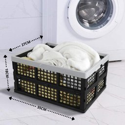Cesto Dobrável Multiuso 35l 35kg Portátil para Compras - 7
