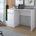 Ver imagem 1 de Mesa Escrivaninha Loft 1 Porta 1 Gaveta Branco - Panorama Móveis