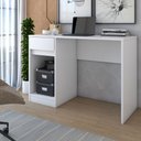 Ver imagem 2 de Mesa Escrivaninha Loft 1 Porta 1 Gaveta Branco - Panorama Móveis