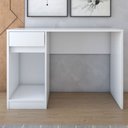Ver imagem 6 de Mesa Escrivaninha Loft 1 Porta 1 Gaveta Branco - Panorama Móveis