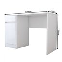 Ver imagem 4 de Mesa Escrivaninha Loft 1 Porta 1 Gaveta Branco - Panorama Móveis