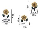 Ver imagem 2 de Kit 3 Peças para Banheiro com Flores em Ferro:bege