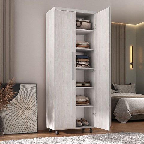 Armário Elegance 2 Portas 1305 Ilan Carvalho Claro