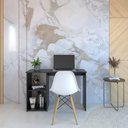 Ver imagem 3 de Mesa Escrivaninha Home Office com 3 Nichos - Preto