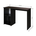 Ver imagem 2 de Mesa Escrivaninha Home Office com 3 Nichos - Preto