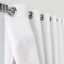 Ver imagem 4 de Cortina Voil Gaze Linho com Forro Microfibra 4,00m X 2,60m Branca