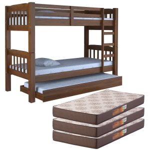 Beliche Madeira Maciça Proteção com Auxiliar 3 Colchões D20