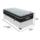 Ver imagem 3 de Cama Box Baú e Colchão Elegant Molas Ensacadas Solteiro Ortobom: Branco