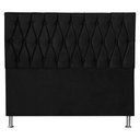Ver imagem 1 de Cabeceira Solteiro 0,90m Paris Suede Preto