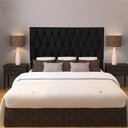 Ver imagem 3 de Cabeceira Solteiro 0,90m Paris Suede Preto