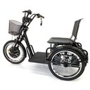 Ver imagem 1 de Triciclo Elétrico Fox 800w Freio-disco e Ré Preto - Duos Bike