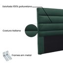 Ver imagem 7 de Cabeceira Para Cama Box Solteiro La Italiana 90cm Veludo - SSX Multicoisas Spezzia Verde
