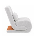 Ver imagem 6 de Poltrona Fluxo Bouclé Cinza | Courino Caramelo - Sallar Home