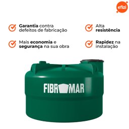 Tanque 5.000 Litros Verde Polietileno Fibromar - 4