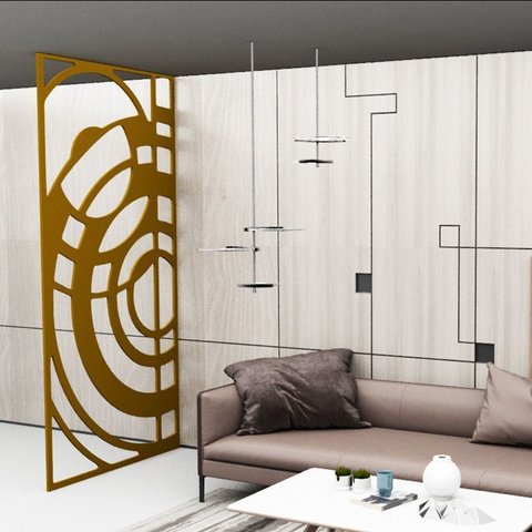 Painel Vazado Divisória Mdf Milão Crú - 1,80x2,40m