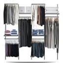 Ver imagem 1 de Closet Arara Aramado Trilho Parede Super Resistente Moderno - 2,50m - Branco