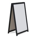 Ver imagem 2 de Cavalete de Calçada Standard Branco 100x60 Cm Moldura Madeira Mdf