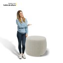 Ver imagem 6 de Kit 02 Puffs Decorativos Living Aisha Orgânico Redondo Bouclê Bege - Desk Design
