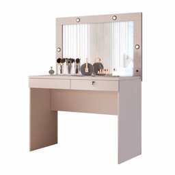 Penteadeira Camarim Gaveta com Chave e Iluminação Led Capricho Off White - Jcm - 2