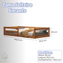 Ver imagem 6 de Cama Solteiro de Madeira Natural com Proteção Lateral Ideal para Quarto Infantil com Colchão 188x88
