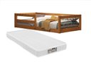 Ver imagem 1 de Cama Solteiro de Madeira Natural com Proteção Lateral Ideal para Quarto Infantil com Colchão 188x88