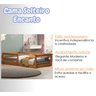 Cama Solteiro de Madeira Natural com Proteção Lateral  Ideal para Quarto Infantil com Colchão 188x88 - 4