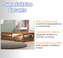 Ver imagem 4 de Cama Solteiro de Madeira Natural com Proteção Lateral Ideal para Quarto Infantil com Colchão 188x88