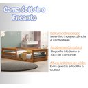 Ver imagem 4 de Cama Solteiro de Madeira Natural com Proteção Lateral Ideal para Quarto Infantil com Colchão 188x88