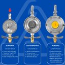 Ver imagem 4 de Regulador Registro de Gás de Cozinha Blindado Vazão 1kg/h + Mangueira 80cm com Abraçadeiras | Alianç