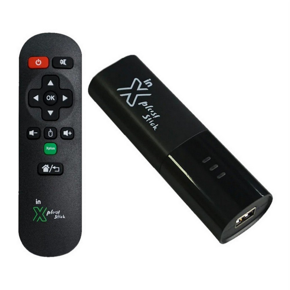 Receptor In XPlus Stick 4K 8GB 1GB RAM IPTV Preto - 1