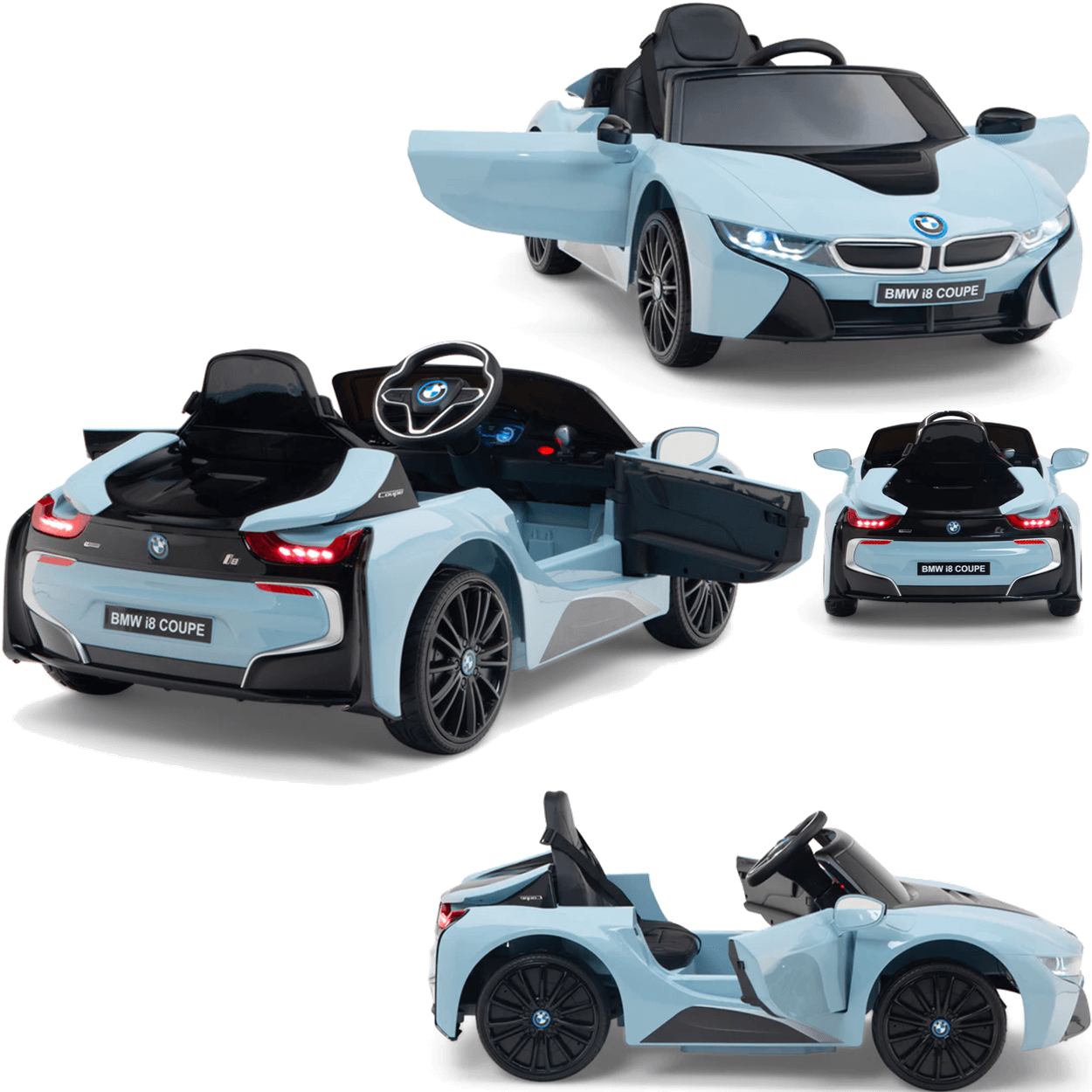 Carro Eletrico Zippy Toys BMW i8 Coupe 12V com Controle Azul - 2