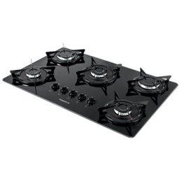 Cooktop Fogatti 5 Bocas Vidro Preto Bivolt V500x - 1