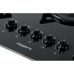 Cooktop Fogatti 5 Bocas Vidro Preto Bivolt V500x - 2