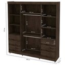 Ver imagem 2 de Guarda-Roupa Roupeiro Araplac 4 Portas e 6 Gavetas com Pés e Espelho Imbuia
