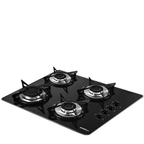 Cooktop Nardelli Vidro Preto 4 Bocas NV4 Bivolt