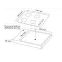 Ver imagem 3 de Cooktop Fogatti 4 Bocas Vidro Preto Chama Rápida Bivolt V400